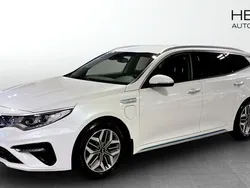Vit (white) Begagnad 2019 Kia Optima Hybrid 2 Sedan | 199 900 kr (Bra pris)