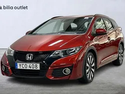 Röd Begagnad 2015 Honda Civic Sport Kombi | 159 900 kr (Lite dyr)