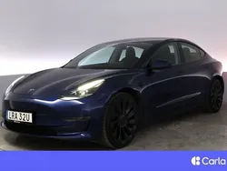 Blå Begagnad 2023 Tesla Model 3 Performance Sedan | 391 900 kr (Bra pris)