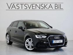 Svart Begagnad 2018 Audi A3 Sportback S-Line Halvkombi | 199 000 kr (Marknadspris)