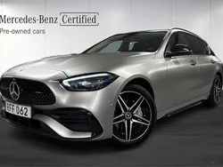 Silver Begagnad 2022 Mercedes C300e AMG Line Premium Kombi | 389 900 kr (Bra pris)