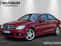 Ljusröd Begagnad 2008 Mercedes C200 AMG Sedan | 97 900 kr (Marknadspris)