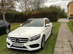 Vit Begagnad 2018 Mercedes C220 AMG line Kombi | 192 000 kr (Marknadspris)