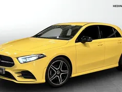 Gul (yellow) Begagnad 2019 Mercedes A180 AMG line Halvkombi | 219 900 kr (Bra pris)