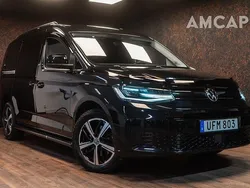 Svart Begagnad 2022 VW Caddy Maxi Minibuss | 339 500 kr