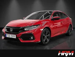 Röd Begagnad 2017 Honda Civic Sport Plus Halvkombi | 209 900 kr (Marknadspris)