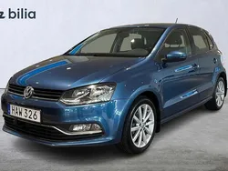 Blå (blue silk) Begagnad 2015 VW Polo Halvkombi | 139 500 kr (Lite dyr)
