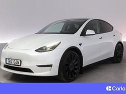 Mörkblå (vit) Begagnad 2022 Tesla Model Y Performance SUV | 409 900 kr (Marknadspris)