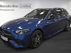Blå Begagnad 2024 Mercedes C300e AMG Kombi | 579 000 kr (Lite dyr)
