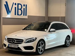 Vit Begagnad 2015 Mercedes C220 AMG line Kombi | 259 900 kr (Dyr)