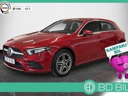 Röd (rödmetallic) Begagnad 2021 Mercedes A250 AMG Halvkombi | 289 900 kr (Marknadspris)