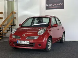 Röd Begagnad 2008 Nissan Micra Halvkombi | 14 900 kr (Marknadspris)