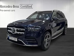 Mörkblå (blue) Begagnad 2022 Mercedes GLS400 AMG Line Premium Plus SUV | 869 900 kr (Marknadspris)