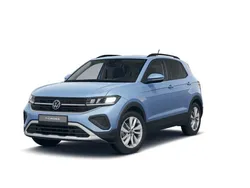 Ljusblå (clear blue metallic) Ny 2024 VW T-Cross Edition SUV | 248 900 kr (Bra pris)