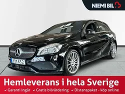 Svart Begagnad 2018 Mercedes A180 Style Halvkombi | 209 900 kr (Marknadspris)