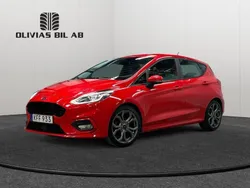 Röd Begagnad 2018 Ford Fiesta ST-Line Halvkombi | 119 400 kr (Marknadspris)