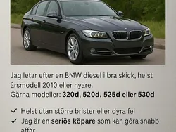 Begagnad 2012 BMW 320 Sedan | 999 999 kr