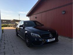Svart Begagnad 2016 Mercedes C220 AMG line Kombi | 195 000 kr (Marknadspris)