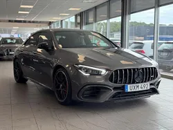 Mörkgrå (grå) Begagnad 2021 Mercedes CLA45 AMG AMG Sportkupé | 539 900 kr (Marknadspris)