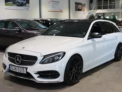 Vit Begagnad 2015 Mercedes C220 AMG line Kombi | 189 900 kr (Dyr)