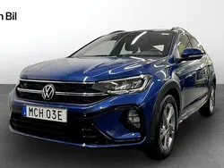 Blå (reef blue metallic) Begagnad 2022 VW Taigo R-line SUV | 269 900 kr (Marknadspris)