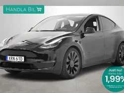 Svart Begagnad 2022 Tesla Model Y Performance SUV | 389 900 kr (Superpris)