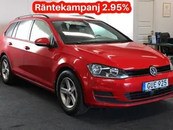 Röd Begagnad 2015 VW Golf VII Kombi | 114 900 kr (Marknadspris)