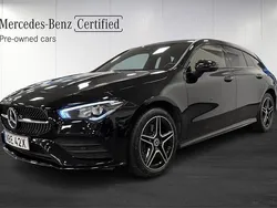 Svart Begagnad 2022 Mercedes CLA250e Shooting Brake AMG Kombi | 339 000 kr (Marknadspris)