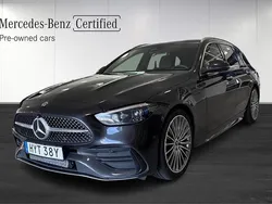 Grå (grey) Begagnad 2022 Mercedes C220 AMG line Kombi | 429 900 kr
