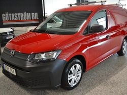 Röd (röd med klarlack) Begagnad 2021 VW Caddy Maxi Minibuss | 189 000 kr (Bra pris)