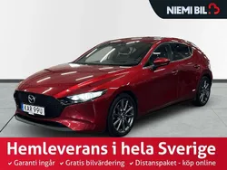 Röd Begagnad 2020 Mazda 3 Cosmo Halvkombi | 249 900 kr (Lite dyr)