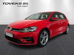 Röd (tornado red) Begagnad 2018 VW Golf VII R-line Kombi | 219 000 kr (Lite dyr)