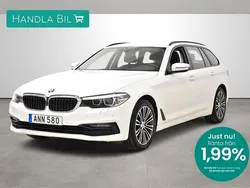 Vit Begagnad 2018 BMW 520 Sport Line Kombi | 214 900 kr (Marknadspris)