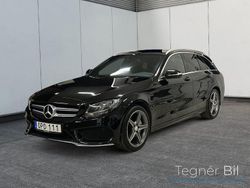 Svart Begagnad 2015 Mercedes C180 AMG line Kombi | 174 900 kr (Marknadspris)