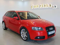 Röd Begagnad 2008 Audi A3 Sportback S-Line Halvkombi | 59 900 kr (Marknadspris)