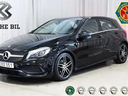 Svart Begagnad 2017 Mercedes A180 AMG Halvkombi | 164 900 kr (Marknadspris)