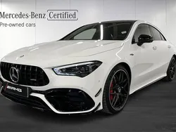 Vit Begagnad 2025 Mercedes CLA45 AMG AMG Line Premium Plus Sportkupé | 719 900 kr (Dyr)