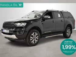 Svart Begagnad 2019 Ford Ranger Wildtrack Pickup | 419 900 kr (Marknadspris)