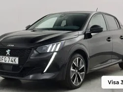 Svart Begagnad 2021 Peugeot e-208 Halvkombi | 182 000 kr (Marknadspris)