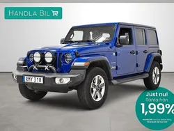 Blå Begagnad 2018 Jeep Wrangler Unlimited Sahara SUV | 459 900 kr (Marknadspris)
