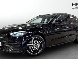 Svart (black) Begagnad 2022 Mercedes C300e AMG line Kombi | 414 900 kr (Dyr)