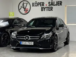 Svart Begagnad 2016 Mercedes C220 AMG line Sedan | 219 900 kr (Marknadspris)