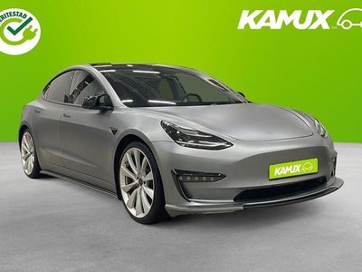Vit Begagnad 2019 Tesla Model 3 Performance Sedan | 289 700 kr (Lite dyr)
