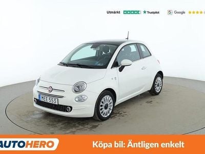 Begagnad Fiat 500 Lounge 69 HK (50 kW) 2018 Vit Halvkombi