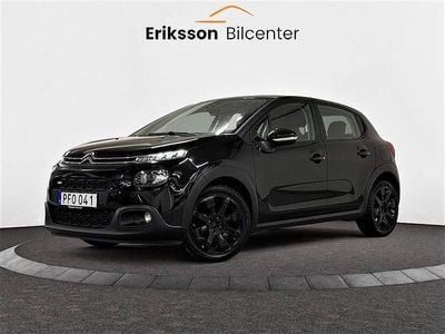Svart Begagnad 2017 Citroën C3 Halvkombi | 79 900 kr (Marknadspris)