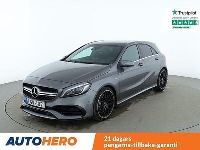 Mörkgrå Begagnad 2017 Mercedes A45 AMG AMG Halvkombi | 319 000 kr (Marknadspris)