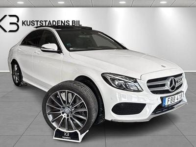 Begagnad Mercedes C200 AMG line 184 HK (135 kW) 2015 Vit Sedan