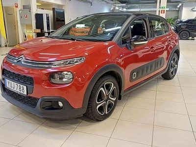 Röd Begagnad 2018 Citroën C3 PureTech Halvkombi | 94 500 kr (Marknadspris)