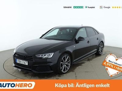 Begagnad Audi A4 S-Line 256 HK (188 kW) 2017 Svart Sedan