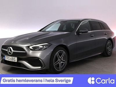 Grå Begagnad 2022 Mercedes C300e AMG Kombi | 373 900 kr (Marknadspris)